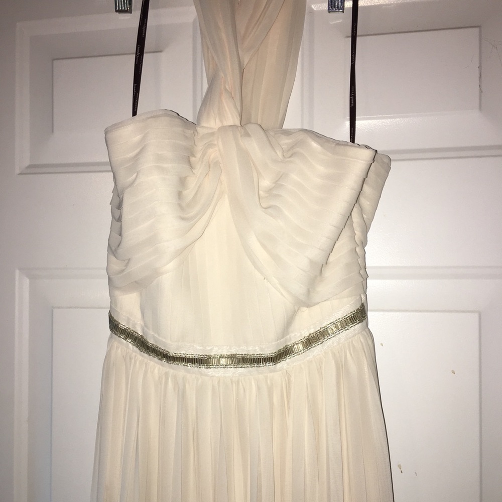 Laundry by Design cream pleated cocktail dress - Picture 7 of 8